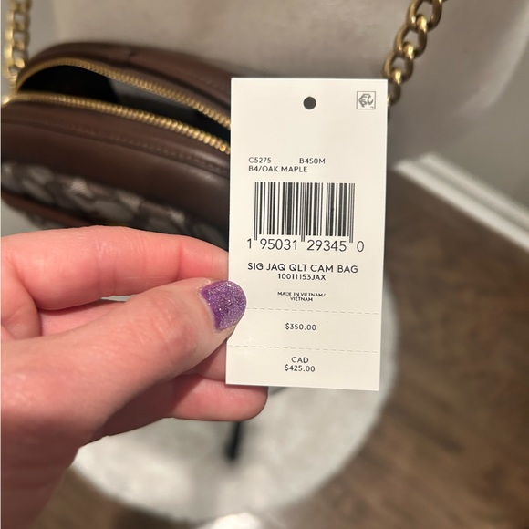 ✨Coach (NWT) Small Camera Bag In Signature Jacquard With Quilting✨ - Picture 9 of 13